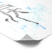 Poster Namida (Larmes) Kanji Canvas (Coin)