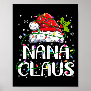 Poster Nana Claus Lumières Noël Pyjama Famille Correspond