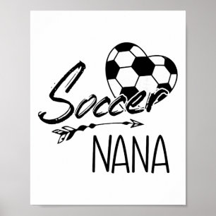 Poster Nana de foot pour femmes Cadeau de grand-mère