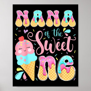 Poster Nana de la douce fille d'anniversaire de glace 1er
