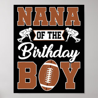 Poster Nana De L'Anniversaire Garçon Football Party Famil