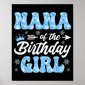 Poster Nana Of The Birthday Girl Snowflakes Winter Christ