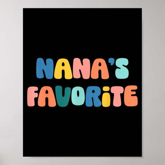 Poster Nana's Favorite Mother's Day Grandma (Devant)