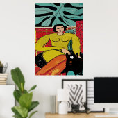 Poster Nancy avec chat noir (Bureau à domicile)