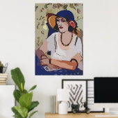 Poster Nancy en Casquette, Matisse Style (Bureau à domicile)