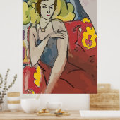 Poster Nancy En Red Chair (Cuisine)