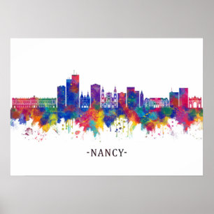 Poster Nancy France Skyline