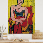 Poster Nancy In Red Chair 3, modifier le texte (Cuisine)
