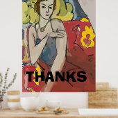 Poster Nancy In Red Chair, ajouter le texte (Cuisine)