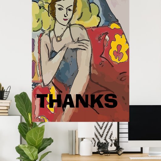 Poster Nancy In Red Chair, ajouter le texte (Bureau à domicile)