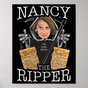 Poster Nancy la déchiqueteuse Pelosi déchire la Constitut