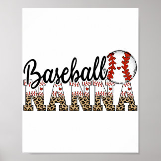 Poster Nanna Women Ballpark Nanna Baseball Maman Mères Da
