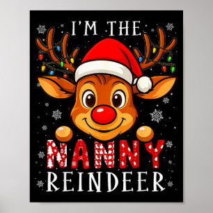 Poster Nanny Renne Noël Famille Pyjama Correspondant Fu