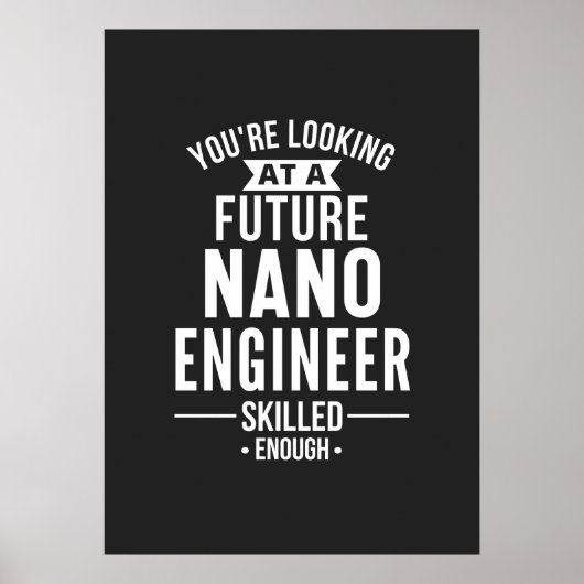 Poster NANO cadeau ingénieur (Devant)