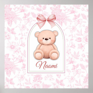 Poster Naomi   Conception personnalisée d'ours en peluche