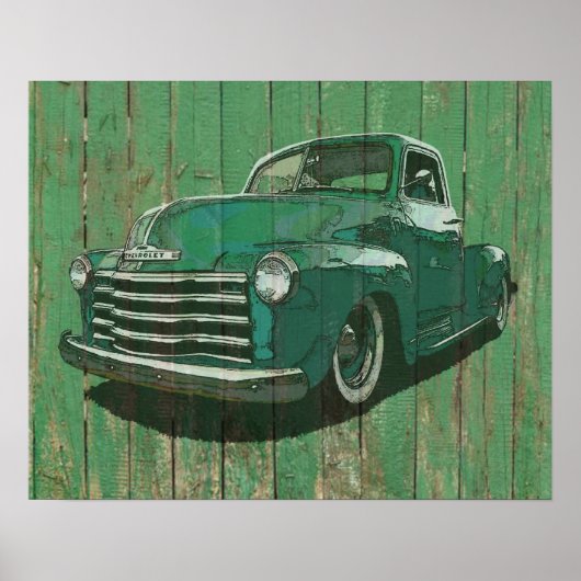 Poster naoorlogse Chevy pickup (Voorkant)