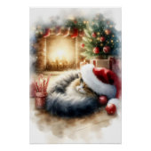 Poster Nap de chat de vacances (Devant)