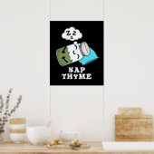Poster Nap Thyme Funny Dormir Herbe Pun Dark BG (Cuisine)