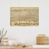 Poster Napa, CA. Carte panoramique (0684A) (Cuisine)