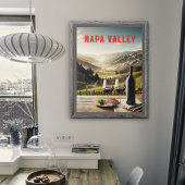 Poster Napa Valley California Winery Travel