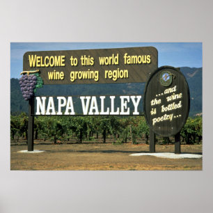 Poster Napa Valley, Californie, USA