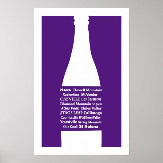 Poster Napa Wine Purple Print (Devant)