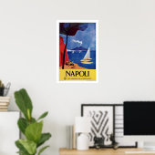 Poster Napeles Italie voyage rétro vintage ad (Bureau à domicile)