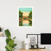 Poster Naperville Illinois vintage (Bureau à domicile)