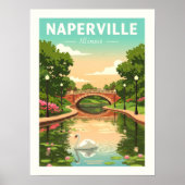 Poster Naperville Illinois vintage (Devant)