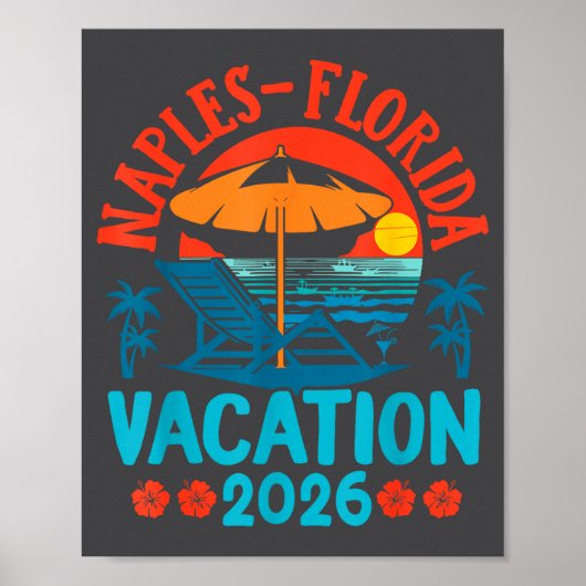 Poster Naples Florida 2026 Family Vacation Beach Summer V (Devant)