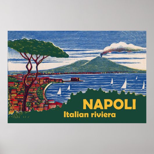 Poster Naples, Riviera italienne (Devant)