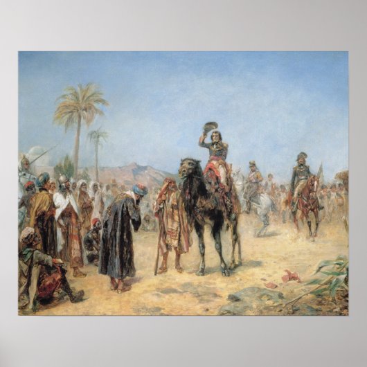 Poster Napoléon arriving à Egyptian Oasis (oil on can (Devant)