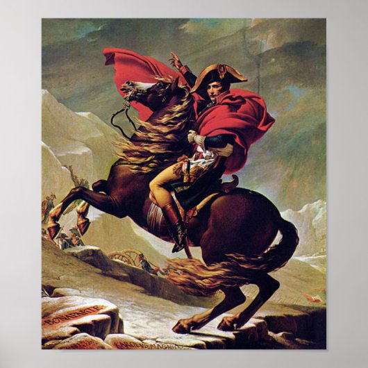 Poster Napoléon Bonaparte à cheval (Devant)