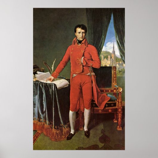 Poster Napoléon Bonaparte comme consul par Ingres Dominiq (Devant)