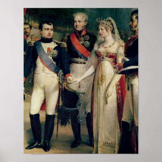 Poster Napoléon Bonaparte recevant la reine Louisa (Devant)