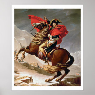Poster Napoléon croisant les Alpes, c.1800 (huile sur la