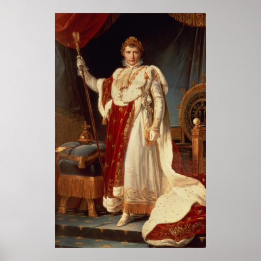 Poster Napoléon dans Coronation Robes, vers 1804 (Devant)