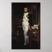Poster Napoléon dans son étude par Jacques Louis David (Devant)