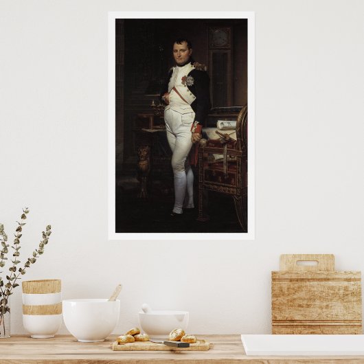 Poster Napoléon dans son étude par Jacques Louis David (Cuisine)