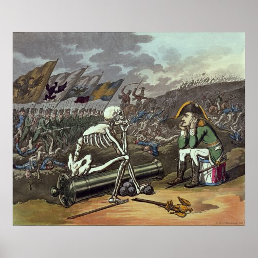 Poster Napoléon et squelette, 18e (Devant)