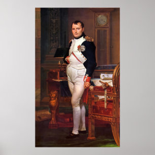 Poster Napoléon posant dans son étude