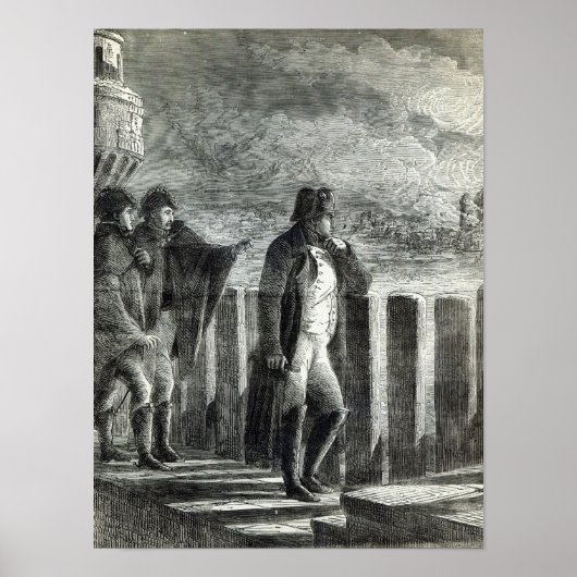 Poster Napoléon regarde l'incendie de Moscou en 1812 (Devant)