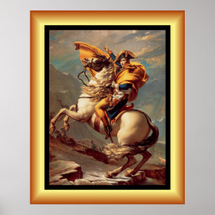 Poster Napoléon Traversant Les Alpes ~Jacques-Louis David