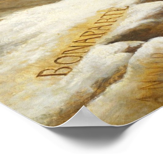 Poster Napoléon Traverser les Alpes par Jacques Louis Dav (Coin)