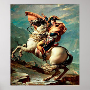 Poster Napoléon Traverser les Alpes par Jacques-Louis Dav