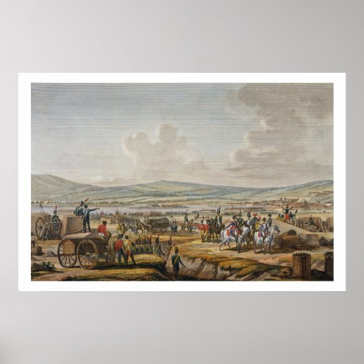 Poster Napoléon visite les oeuvres de siège à Danzig sous (Devant)