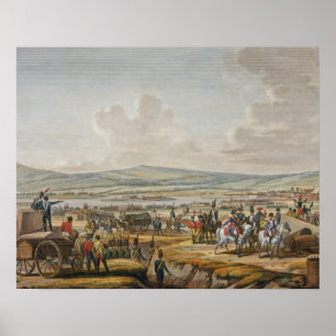 Poster Napoléon visite les oeuvres de siège à Danzig sous