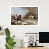 Poster Napoléon's Peril at Brienne-le-Chateau, c.1891 (oi (Bureau à domicile)