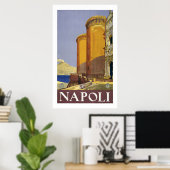 Poster Napoli (blanc) (Bureau à domicile)