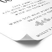 Poster N'appellez pas jeu de douche de mariée Calligraphi (Coin)